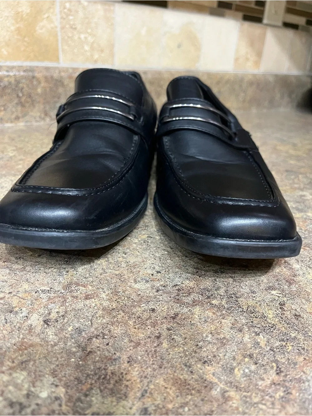 Perry Ellis Portfolio Russel Men’s 10 Black Bit Loafers Dress Shoes